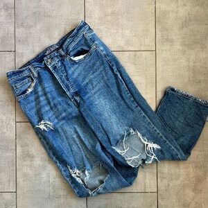 Good Condition Distressed Straight Legged Jeans